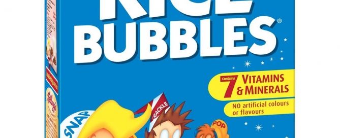 Rice bubbles Snap Crackle Pop