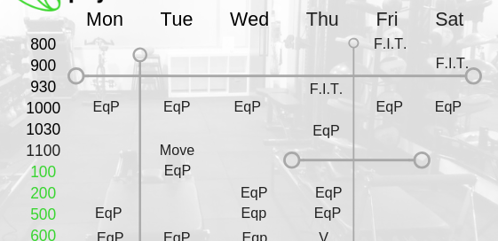 TPS Group Exercise Schedule